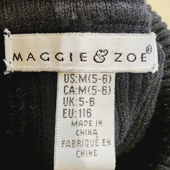 Maggie Zoe Black Girls Sweater Dress size ( 5-6 )M - Picture 9 of 9